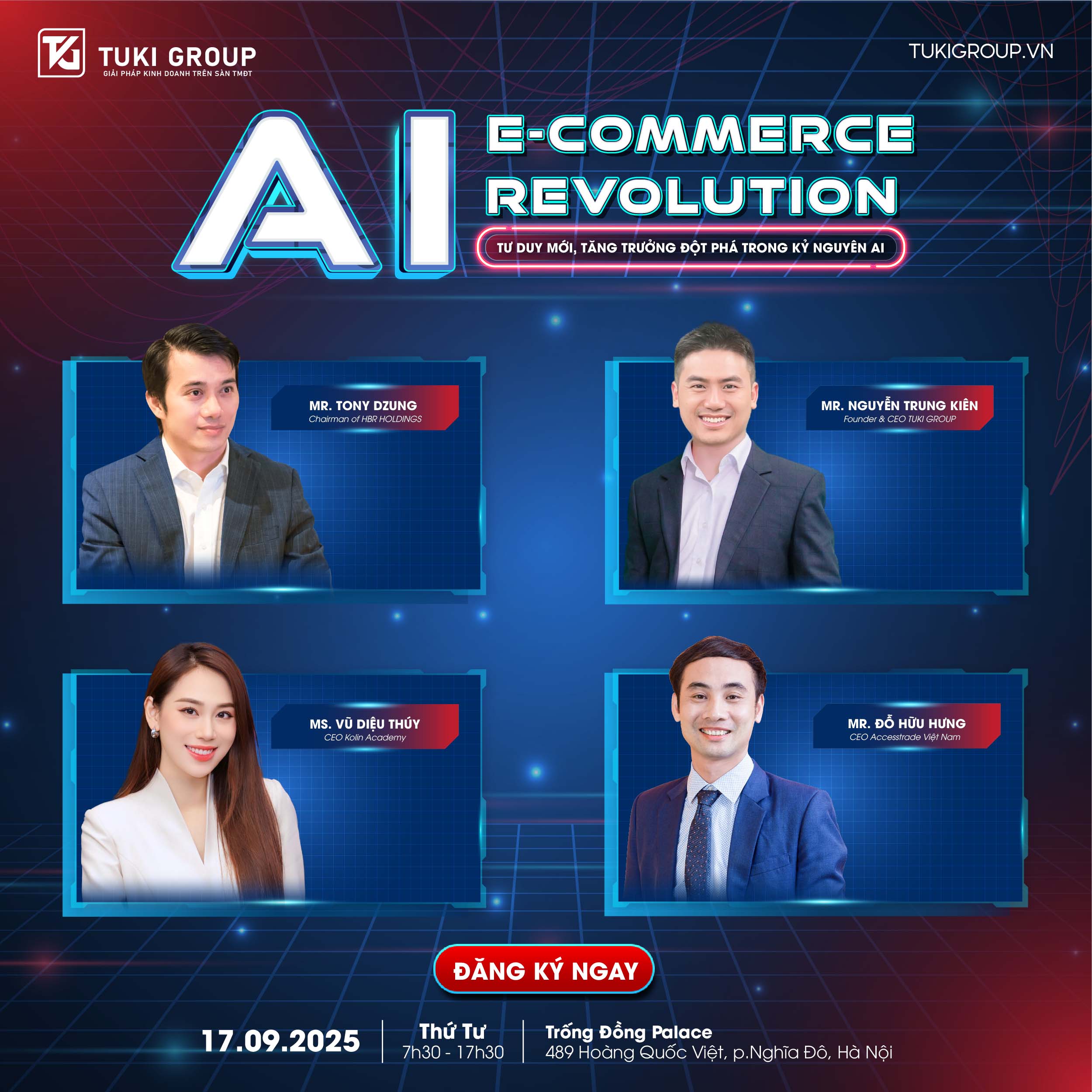 Công bố sự kiện diễn giả cho sự kiện AI E-COMMERCCE REVOLUTION