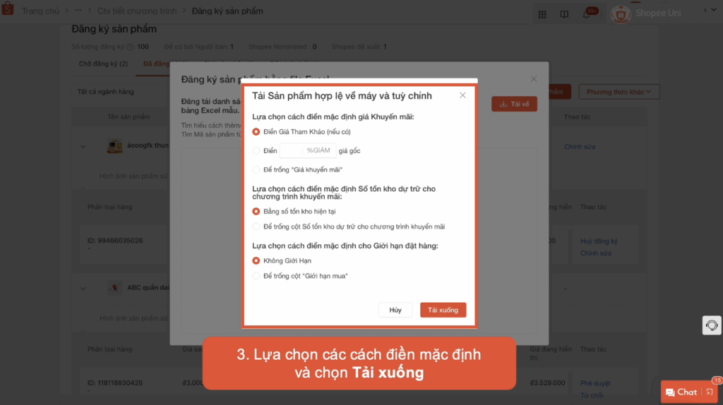 Cach Dang Ky Flash Sale Tren Shopee Buoc 3E