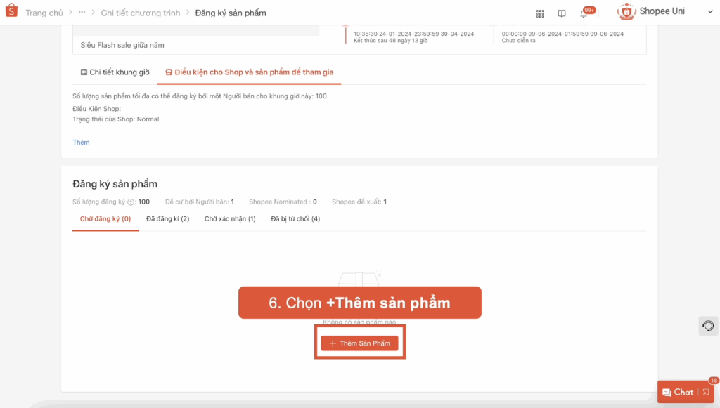 Cach Dang Ky Flash Sale Tren Shopee Buoc 6