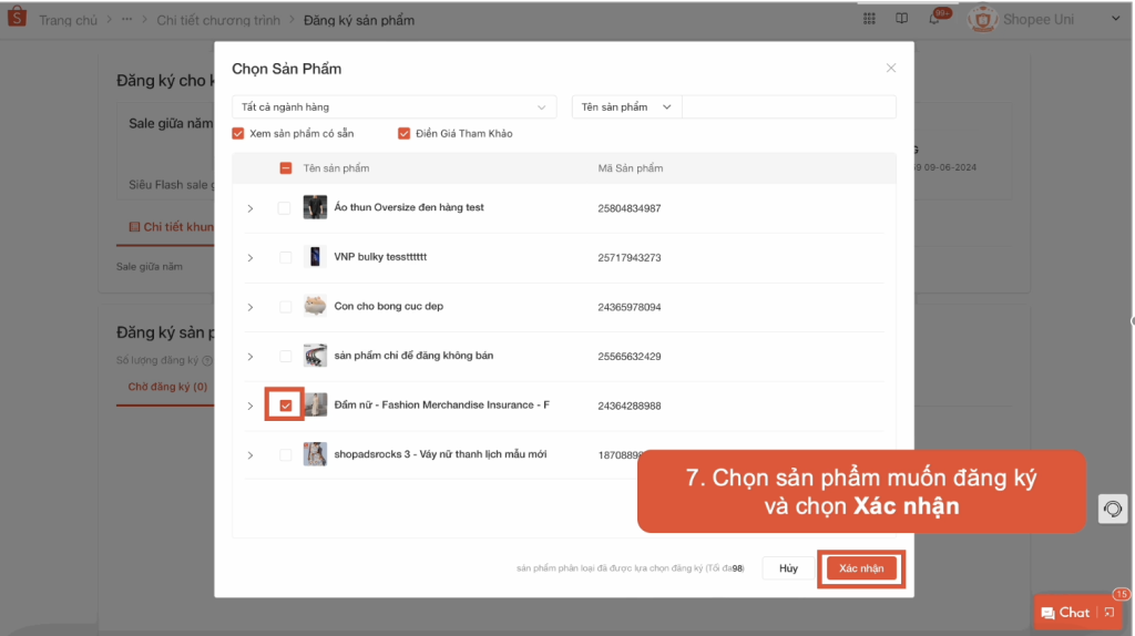 Cach Dang Ky Flash Sale Tren Shopee Buoc 7