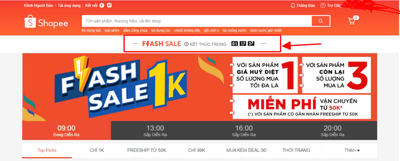 Các chương trình Flash Sales của Shopee- Bùng Nổ Doanh Số Trong Flash Sale Shopee