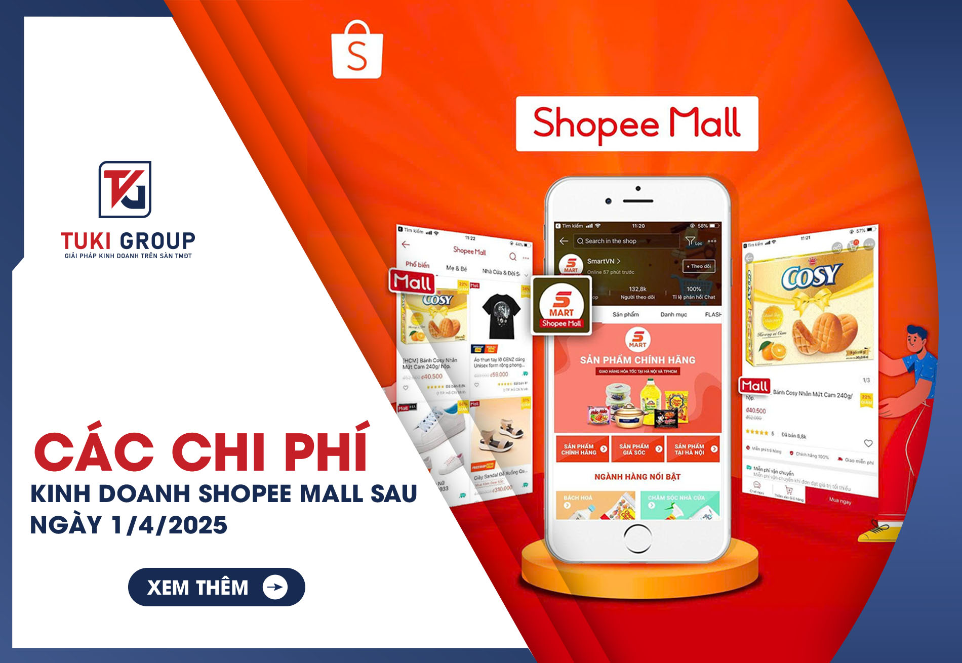 Các chi phí kinh doanh Shopee Mall sau 1/4/2025