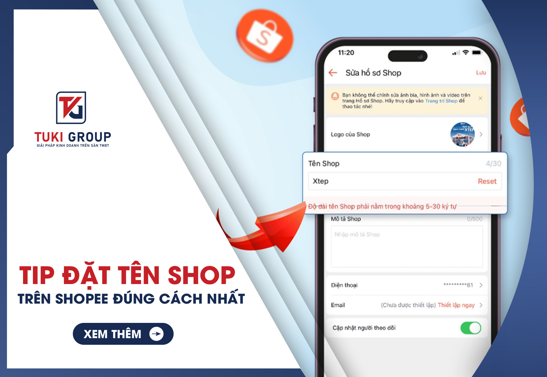 Tip đặt tên shop trên Shopee đúng cách