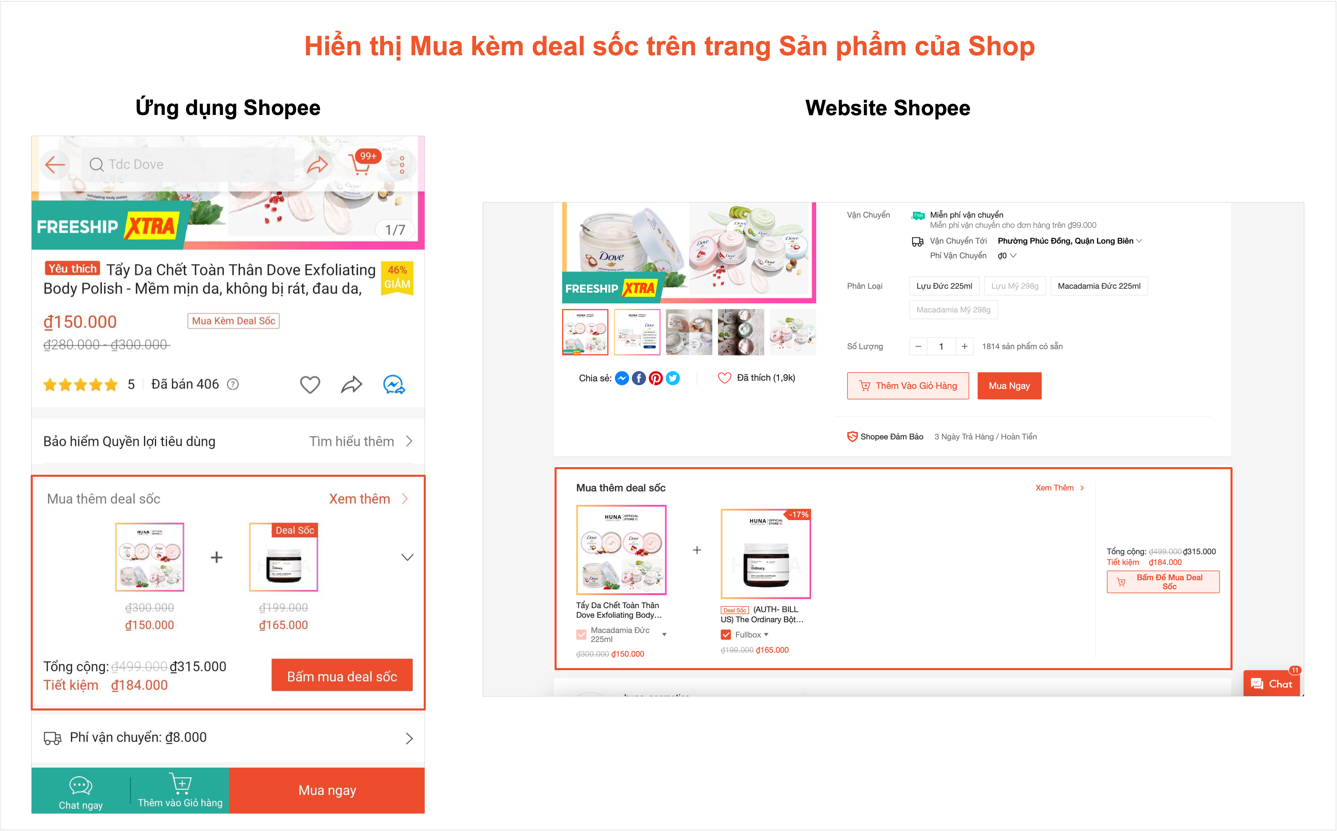 Tạo combo mua kèm deal sốc để đẩy hàng- tặng qua trên Shopee