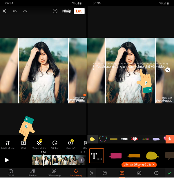 Chèn văn bản hỗ trợ vào Shopee Video