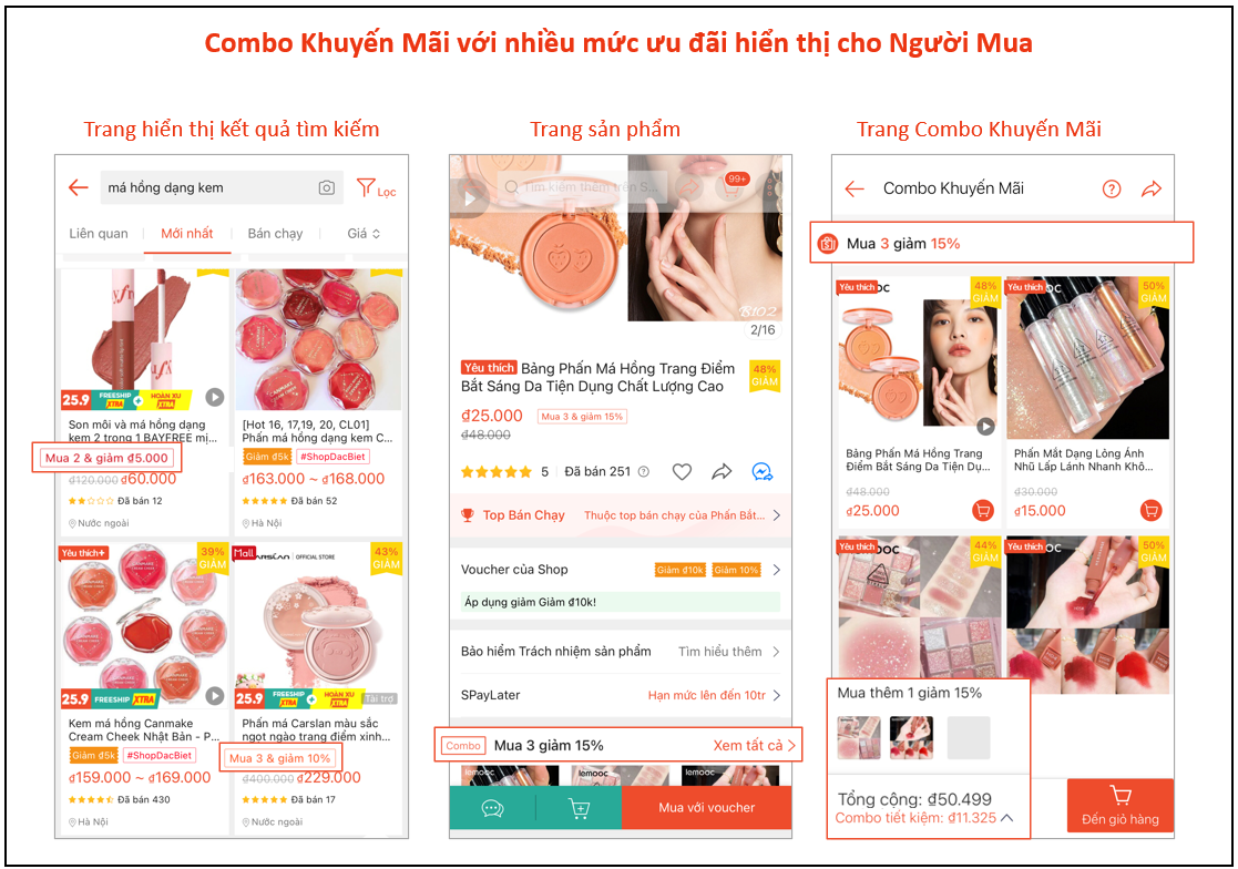 Tạo sản phẩm chủ lực thành combo trên Shopee