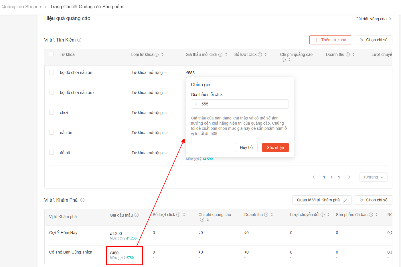 Dieu chinh Gia thau toi thieu cho cac loai hinh Dich vu Hien thi San pham va Shop 3