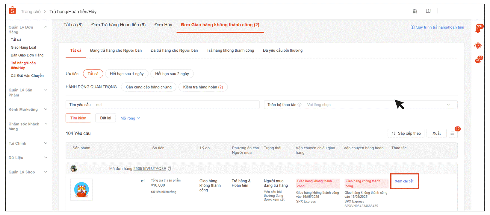 XỬ LÝ ĐƠN GIAO KHÔNG THÀNH CÔNG TRÊN SHOPEE 4 XỬ LÝ ĐƠN GIAO KHÔNG THÀNH CÔNG TRÊN SHOPEE