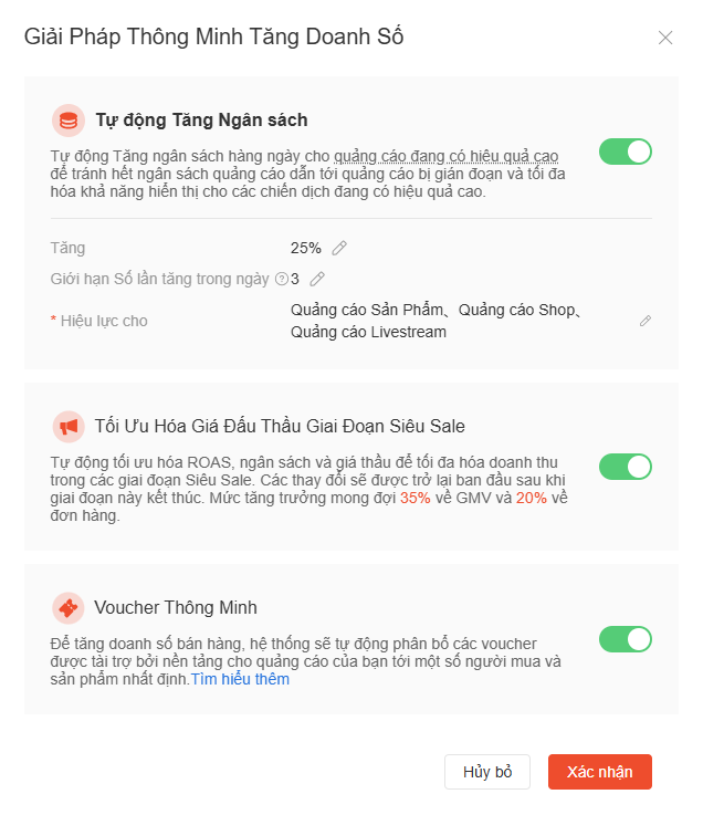 GIỚI THIỆU TÍNH NĂNG GIẢI PHÁP THÔNG MINH TĂNG DOANH SỐ