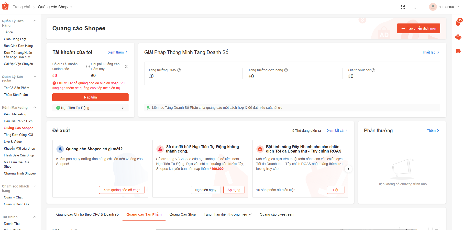 TÍNH NĂNG ĐẨY NHANH DÀNH CHO CHẾ ĐỘ TỐI ĐA DOANH THU – TÙY CHỈNH ROAS