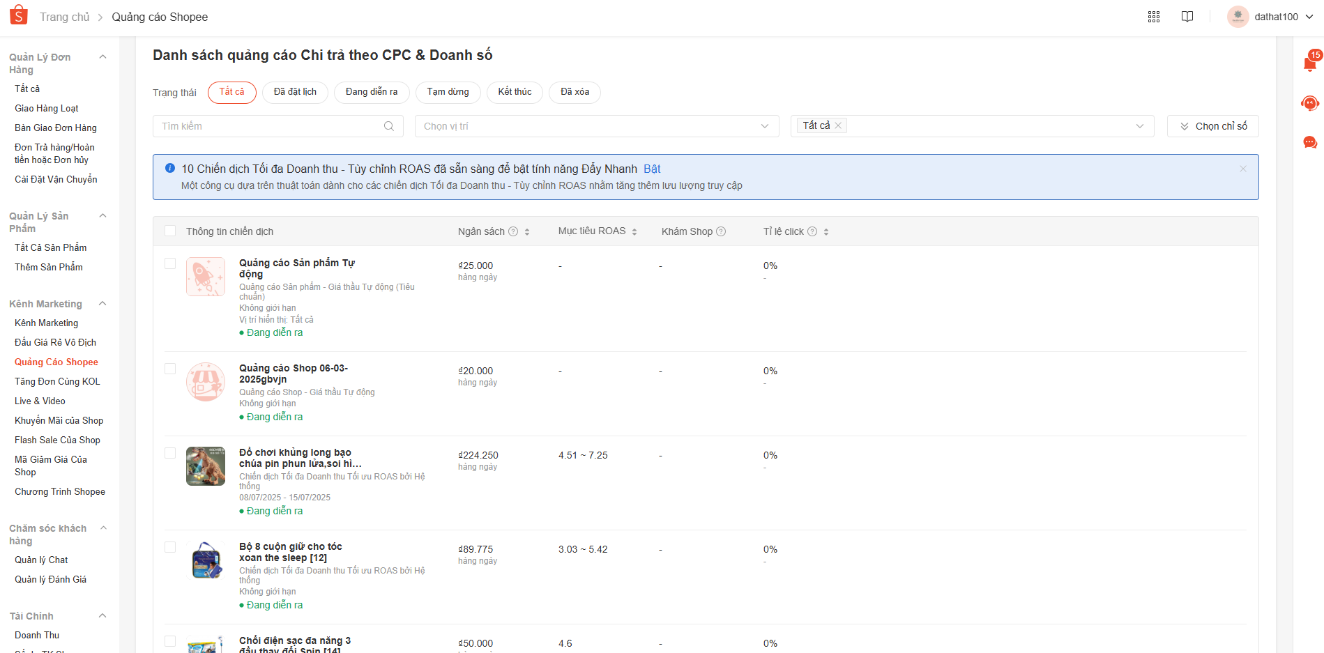 TÍNH NĂNG ĐẨY NHANH DÀNH CHO CHẾ ĐỘ TỐI ĐA DOANH THU – TÙY CHỈNH ROAS