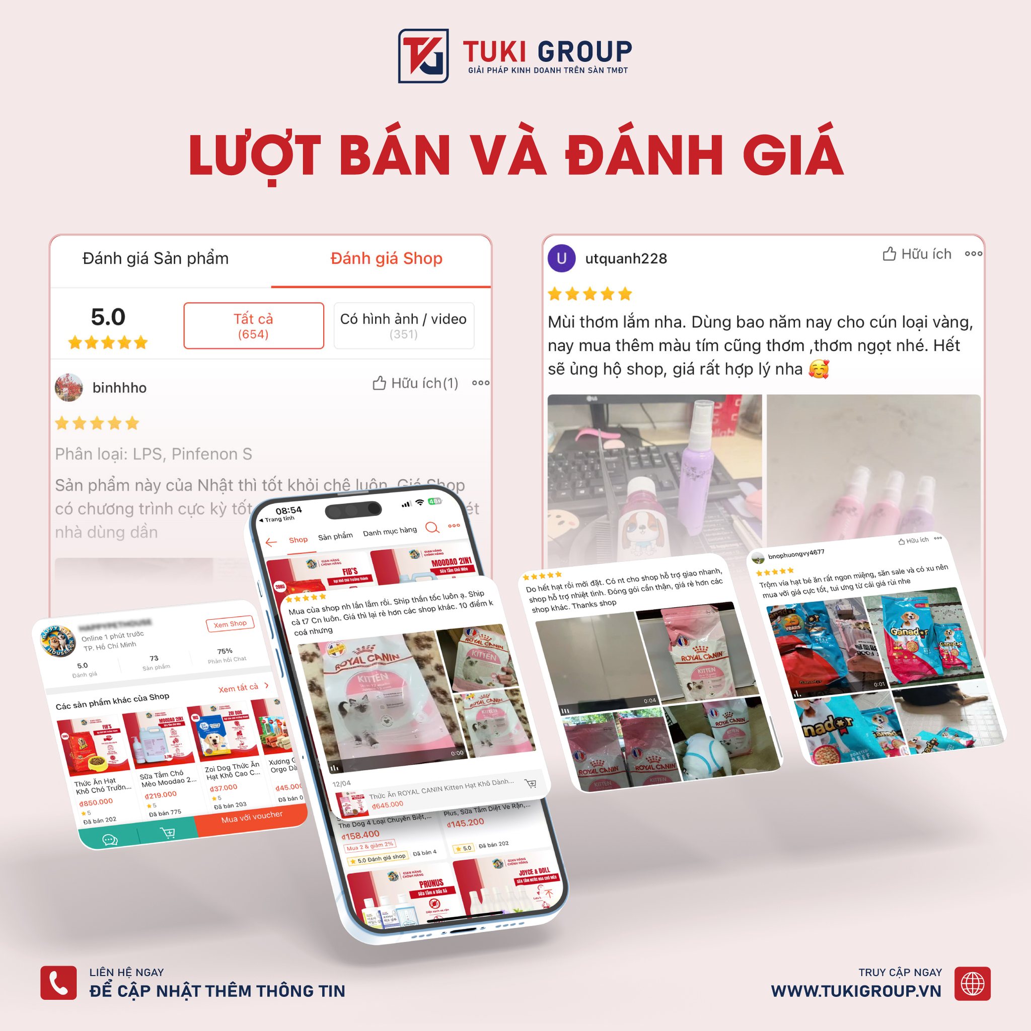 CASE STUDY: TUKI GROUP BÀN GIAO GIAN HÀNG CHĂM SÓC PET SHOP ĐÁNG YÊU