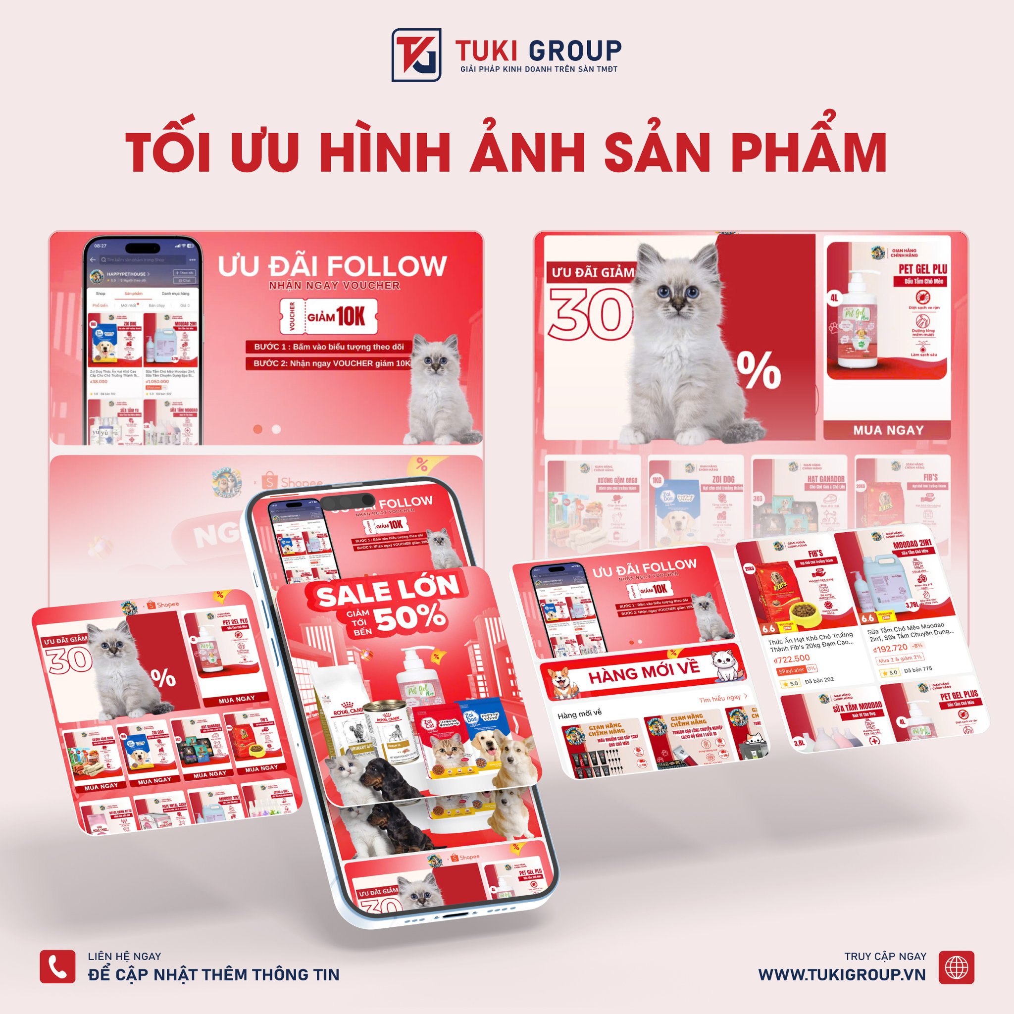 CASE STUDY: TUKI GROUP BÀN GIAO GIAN HÀNG CHĂM SÓC PET SHOP ĐÁNG YÊU