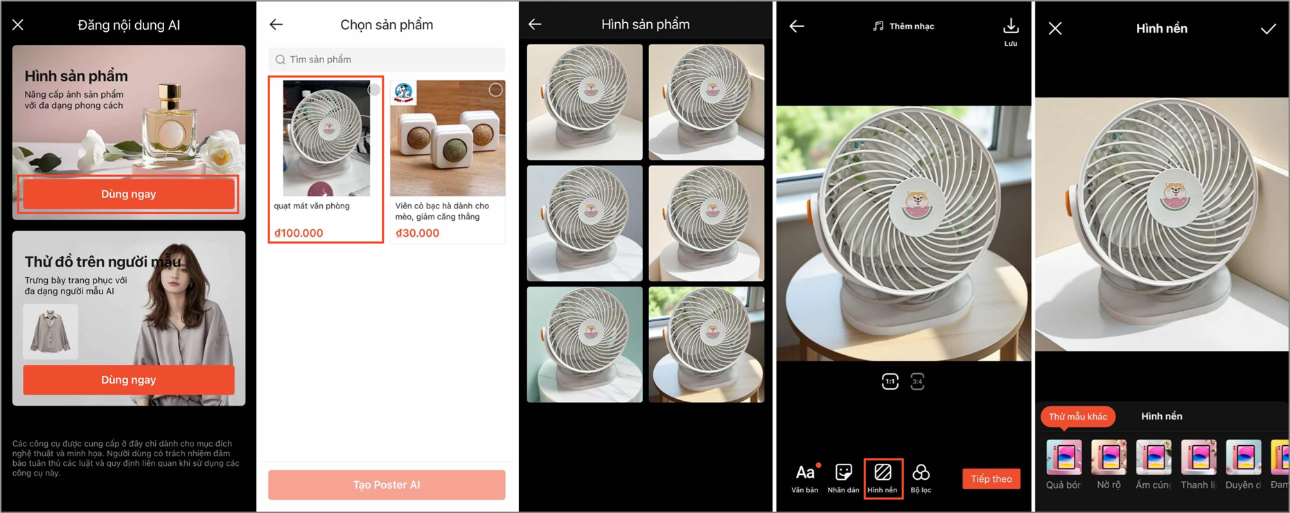 TÍNH NĂNG TẠO HÌNH ẢNH SẢN PHẨM BẰNG CÔNG CỤ AI TRONG SHOPEE VIDEO