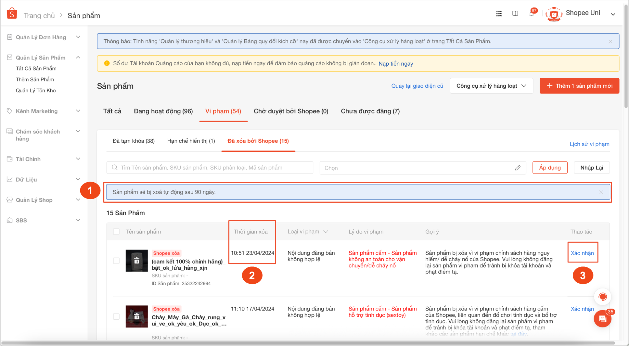 CÁCH CHỈNH SỬA SẢN PHẨM BỊ KHÓA TRÊN SHOPEE HIỆU QUẢ