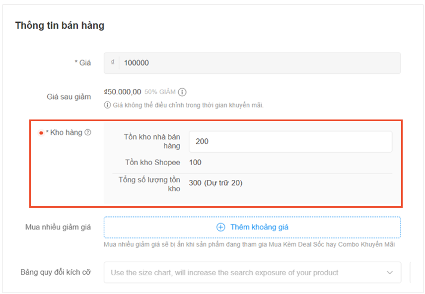 CẬP NHẬT HIỂN THỊ SỐ LƯỢNG TỒN KHO TẠI TRANG TẤT CẢ SẢN PHẨM TRÊN SHOPEE