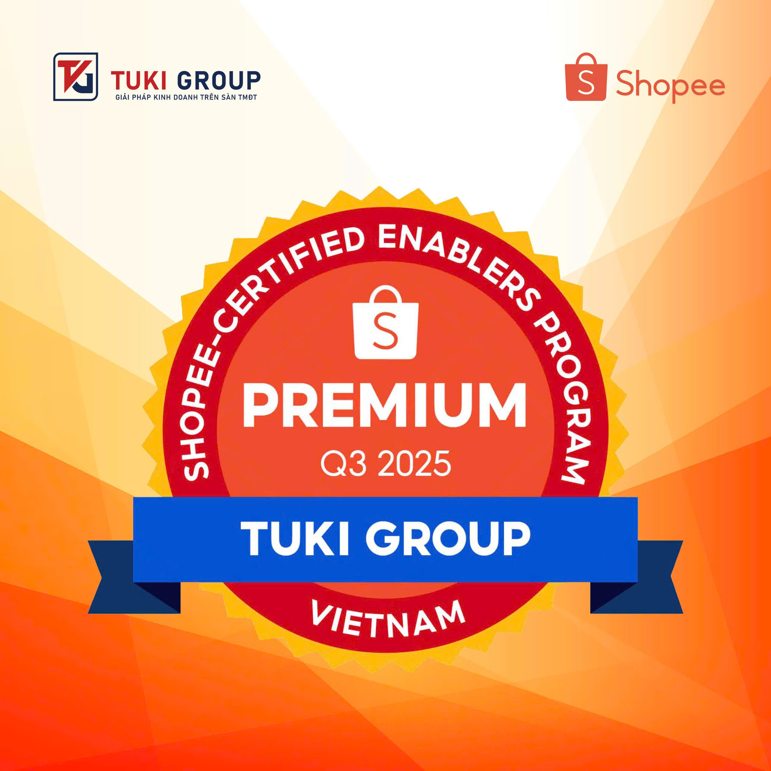 TuKi Group được Shopee vinh danh là đối tác premium