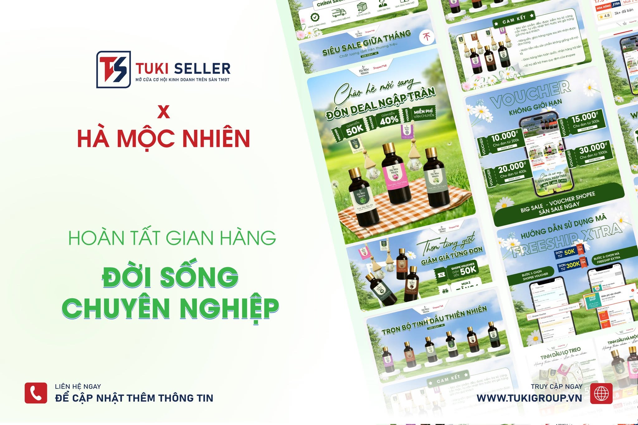 TUKI GROUP HOÀN TẤT XÂY DỰNG GIAN HÀNG SHOPEE CHO HÀ MỘC NHIÊN
