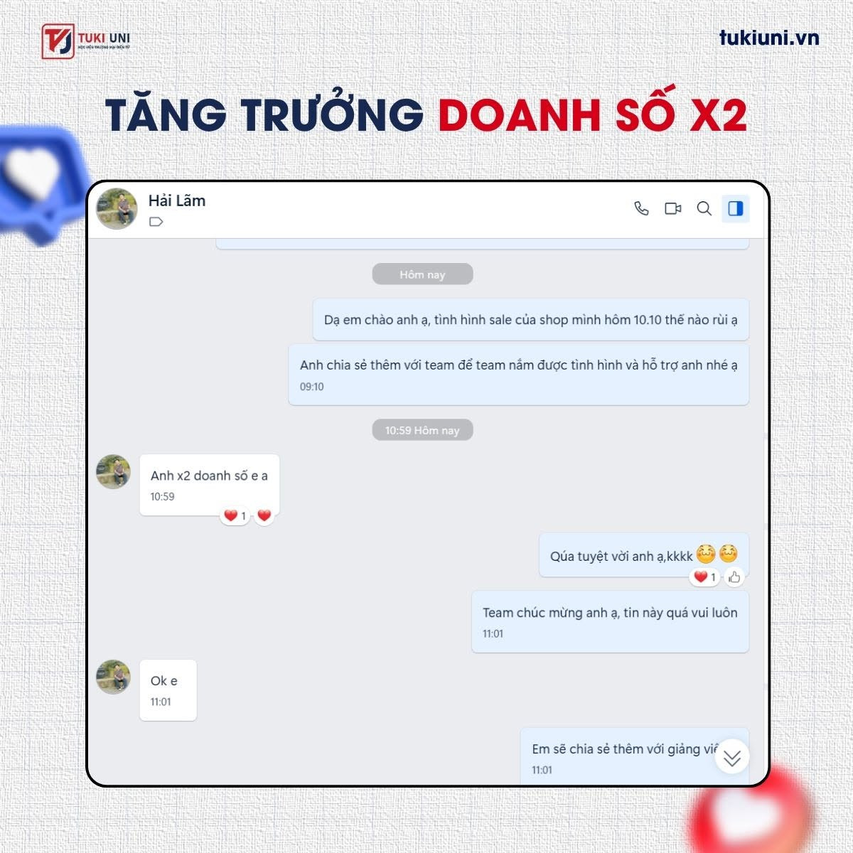 Phản hồi tin nhắn của học viên Shopee chuyên sâu 1