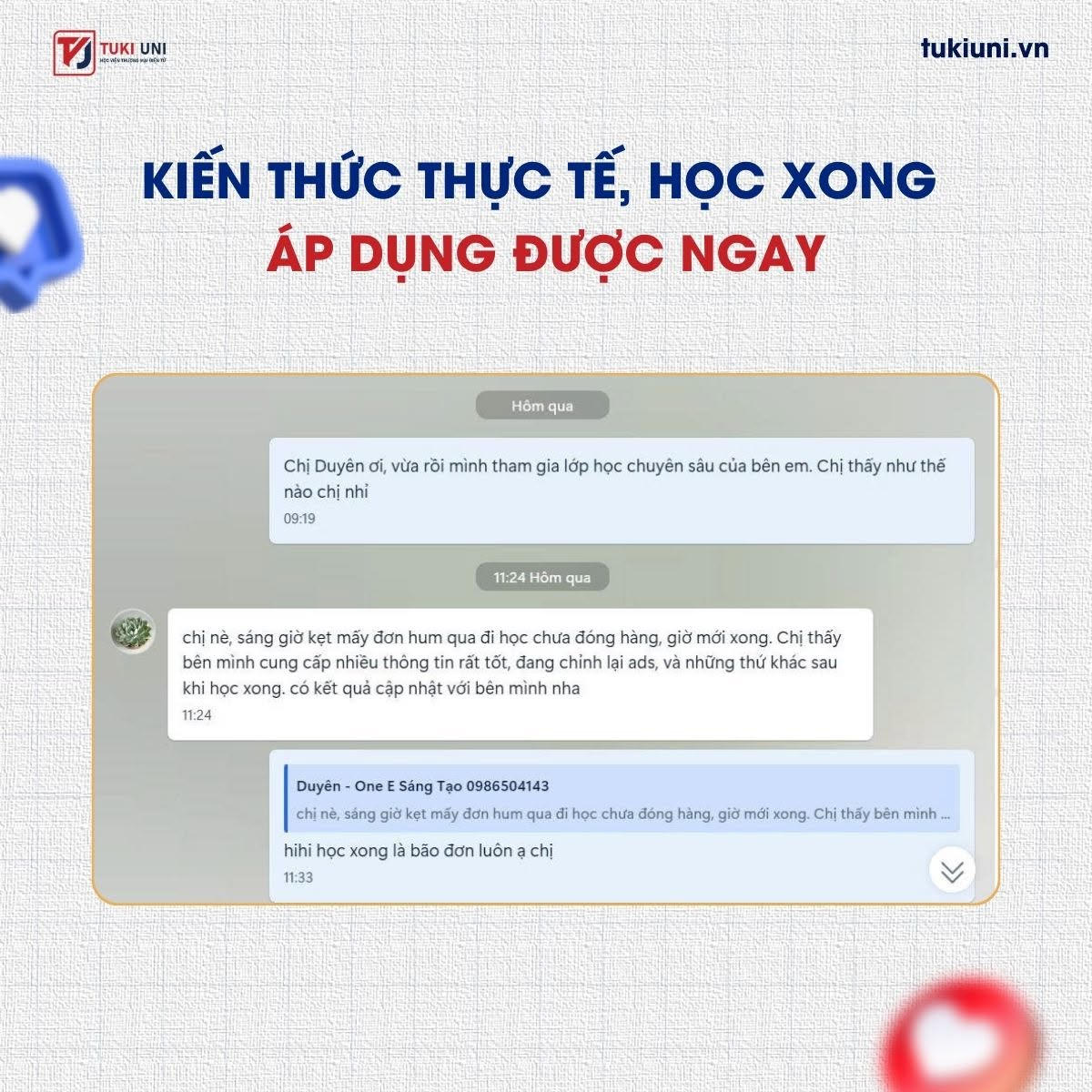 Phản hồi tin nhắn của học viên Shopee chuyên sâu 10