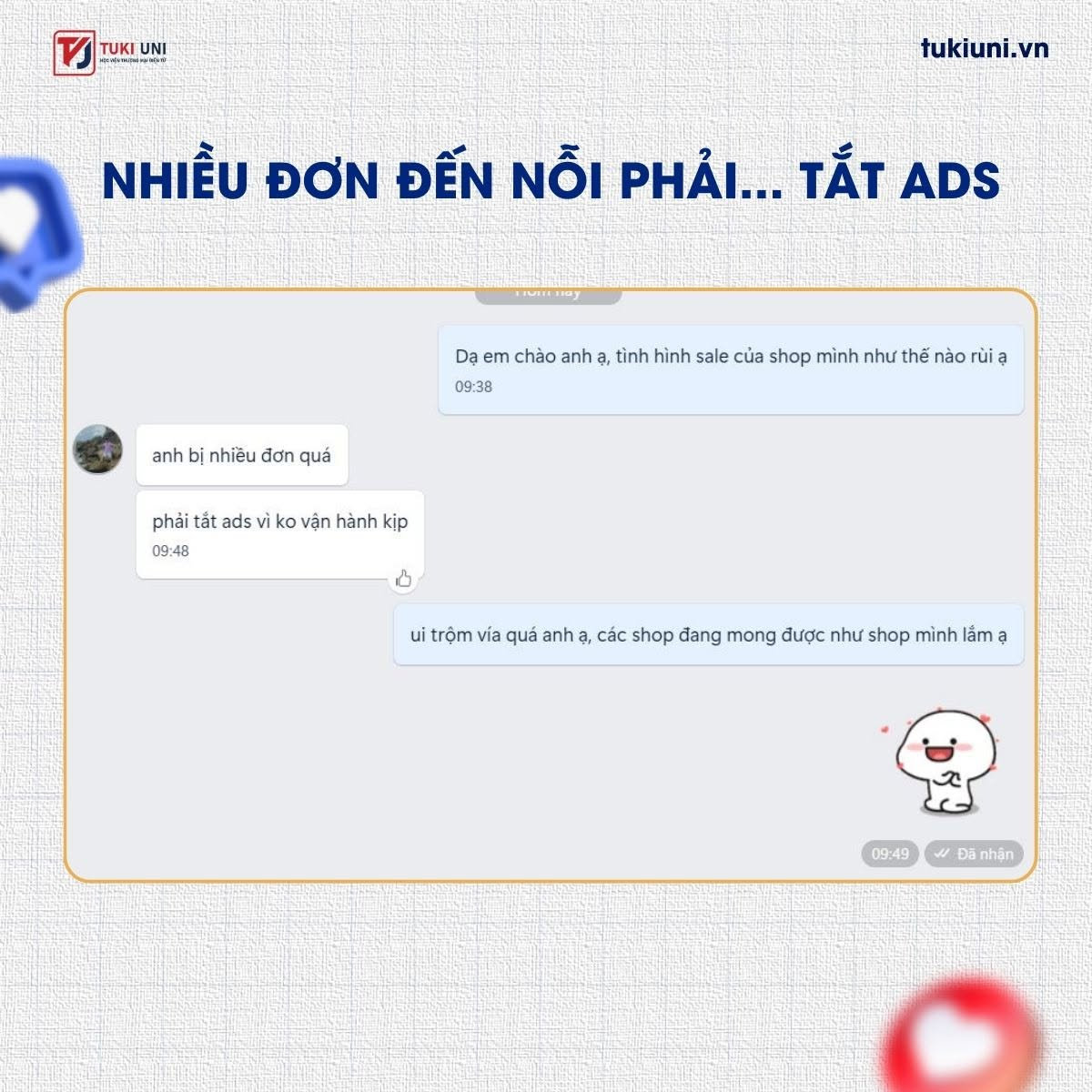Phản hồi tin nhắn của học viên Shopee chuyên sâu 3