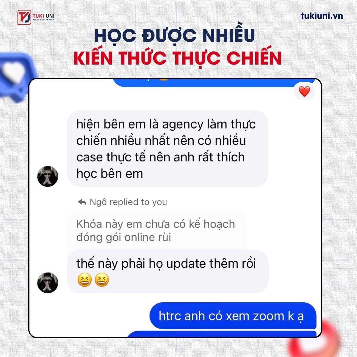 Phản hồi tin nhắn của học viên Shopee chuyên sâu 5