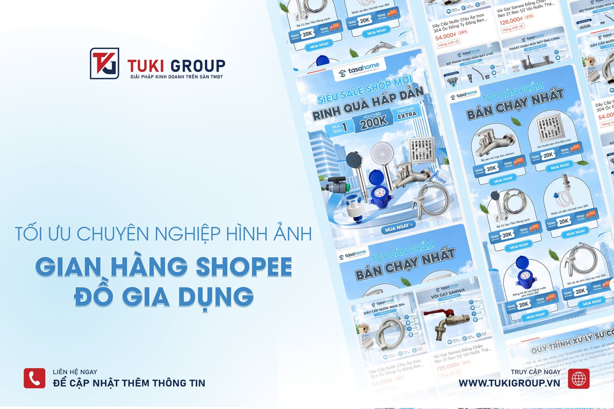TUKI GROUP HOÀN TẤT XÂY DỰNG GIAN HÀNG SHOPEE CHO TASAHOME CHUYÊN NGHIỆP